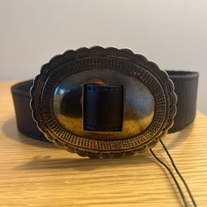 Saint Laurent black buckle belt